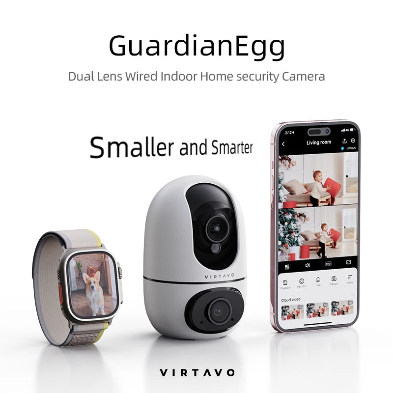 Cámara de Seguridad Interior Virtavo Eggsentry WiFi 1080p