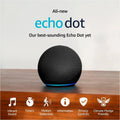 Bocina inteligente Amazon Echo Dot 5ta generación negra con anillo de luz azul