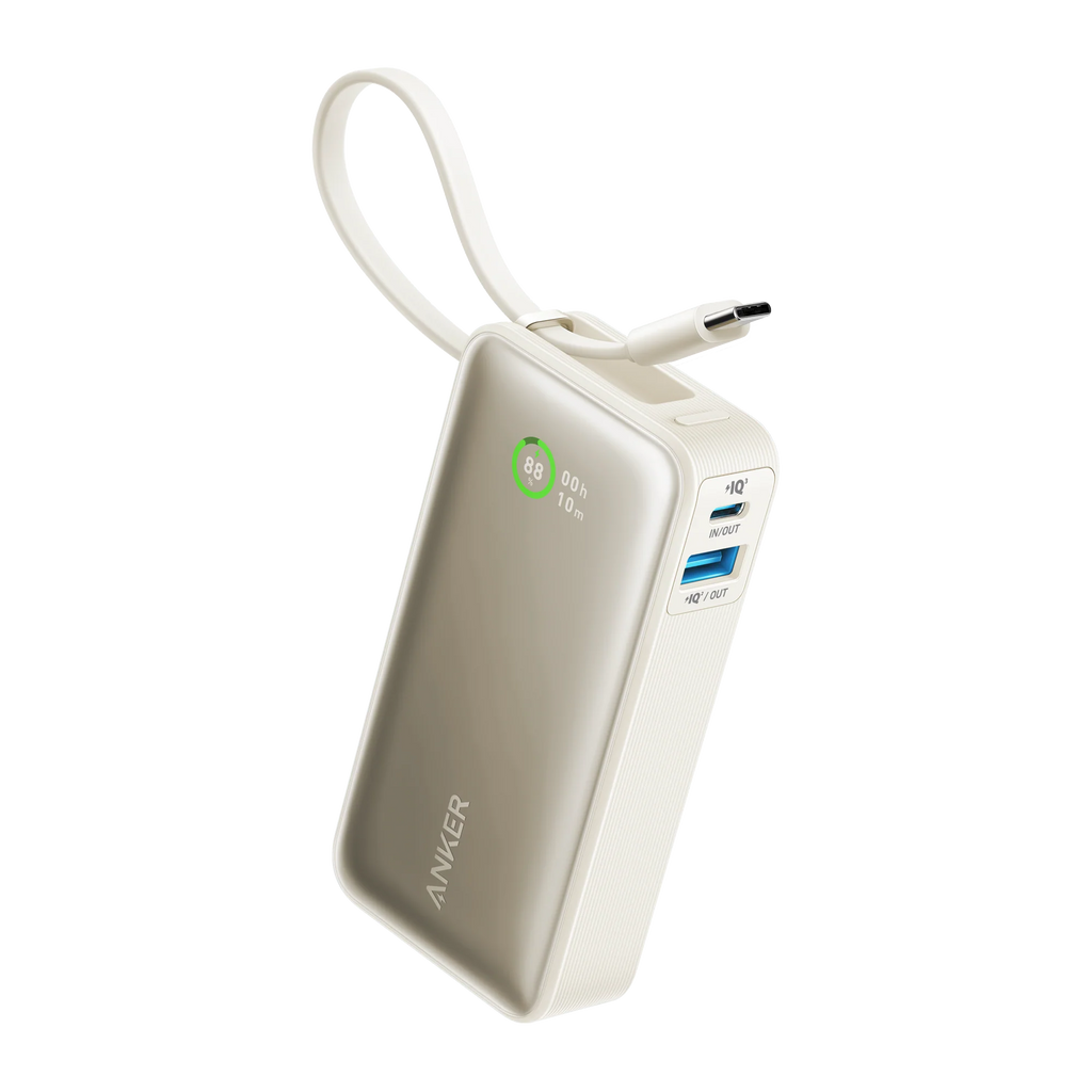 Anker Nano Power Bank blanco de 30W y 10000mAh con pantalla digital