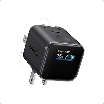 Caja del cargador Anker con pantalla digital y salida de hasta 65W