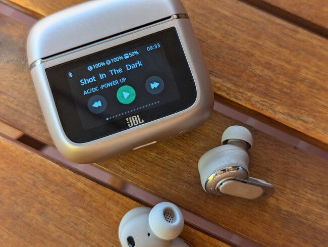 JBL Tour Pro 3 – Audífonos Inalámbricos TWS con Pantalla Inteligente