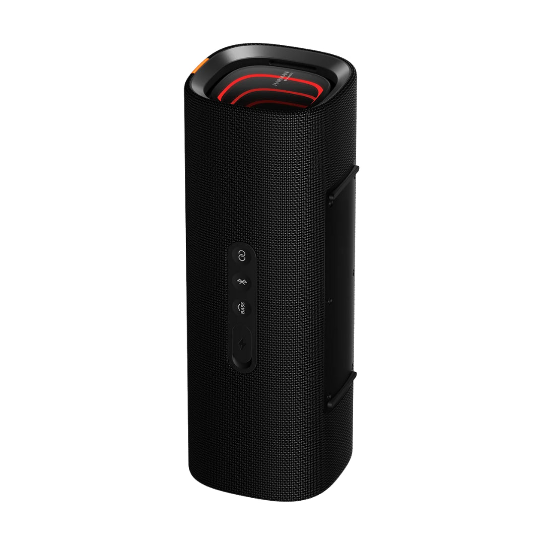 Parlante Xiaomi Sound Party Bluetooth negro con controles superiores y asa integrada