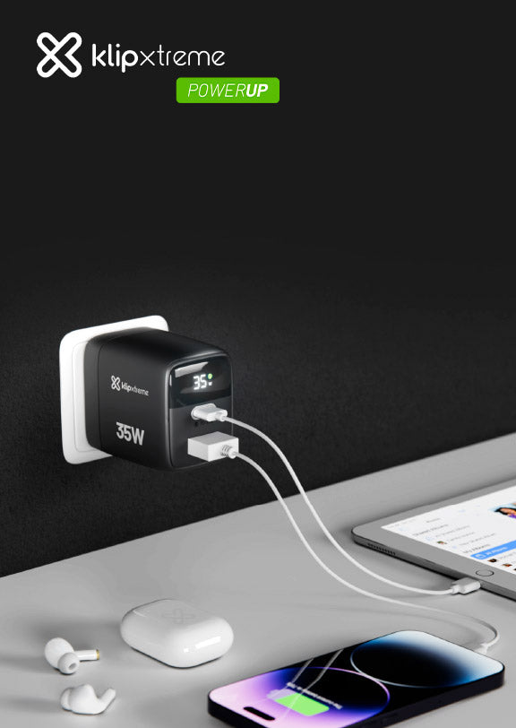 Cargador Klipxtreme PowerWall 67 – 67W GaN 3 Puertos USB-C y QC 3.0