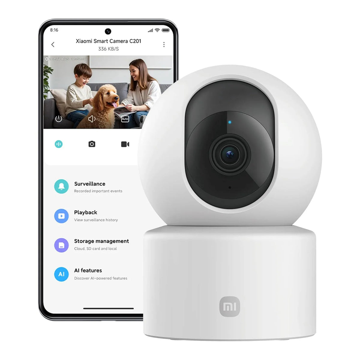 Cámara de Seguridad Xiaomi Smart Camera C201 WiFi Full HD 1080p Original