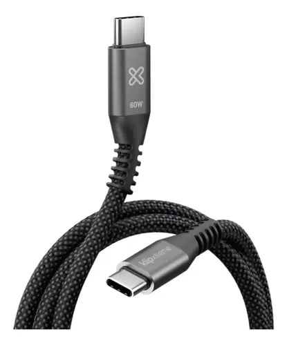 Cable USB-C a USB-C Klipxtreme PowerGo 250 – 60W Carga Rápida 3m Trenzado