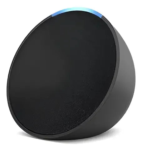 Vista de perfil del Amazon Echo Pop mostrando su diseño semiesférico