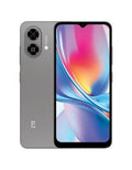 ZTE Blade A36E gris de 64GB con vista frontal y cámara trasera