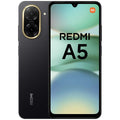 Celular Xiaomi Redmi A5 negro de 64GB, vista frontal y trasera
