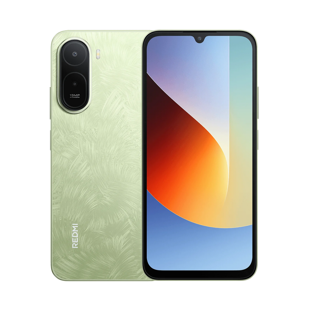 Vista frontal y trasera del Redmi A7 Pro verde claro