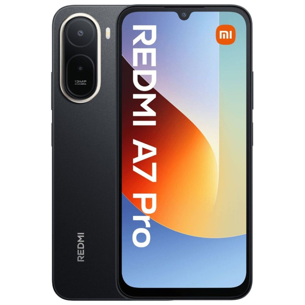 Vista frontal y trasera del Xiaomi Redmi A7 Pro en color negro