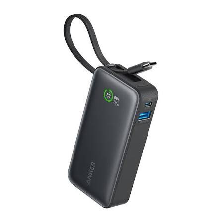 Anker Nano Power Bank negro de 30W y 10000mAh con cable USB-C integrado