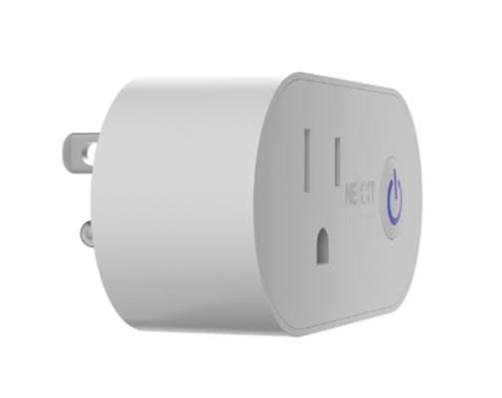 Caja del enchufe inteligente Nexxt Home Smart Wi-Fi compatible con Google Home y Siri