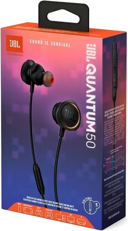 Audífonos JBL Quantum 50 con Cable – Gaming In-Ear con Micrófono