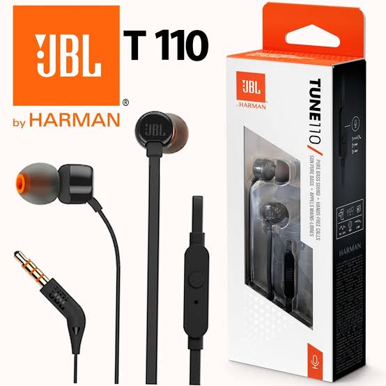 Audífonos JBL Tune 110 by Harman – In-Ear con Micrófono y Pure Bass